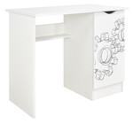 bílý psací stůl se skříňkou - roma - ozubená kola