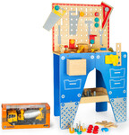 dřevěný pracovní stůl - mini mechanik + vůz na míchání betonu