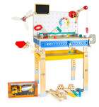 dřevěný pracovní stůl - junior constructor - set s míchacím vozem na beton