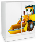 roma bílá skříň s uv potiskem -  pan bagrista