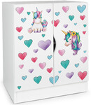 roma bílá skříň s uv potiskem - jednorožec