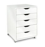 pojízdný kontejner na kolečkách s 5 zásuvkami