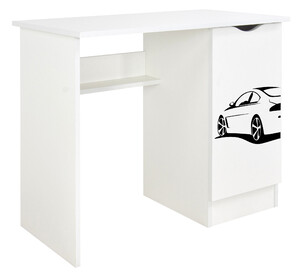 bílý psací stůl se skříňkou - roma - sportovní auto