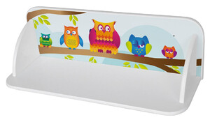 dřevěná nástěnná police - sovy