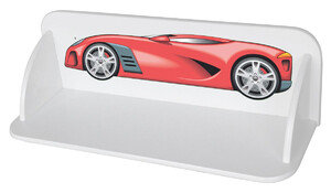 dřevěná nástěnná police - sportovní auto