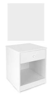 bílý noční stolek - vlastní design