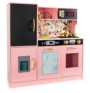 dřevěná kuchyňka pro děti - memo pink