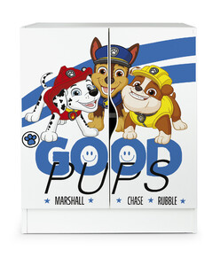 roma bílá skříň s uv potiskem -  paw patrol good pups - 01
