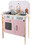 dětská dřevěná kuchyňka s hodinami - menfi / růžový